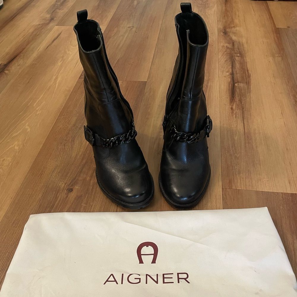 Aigner black boots
